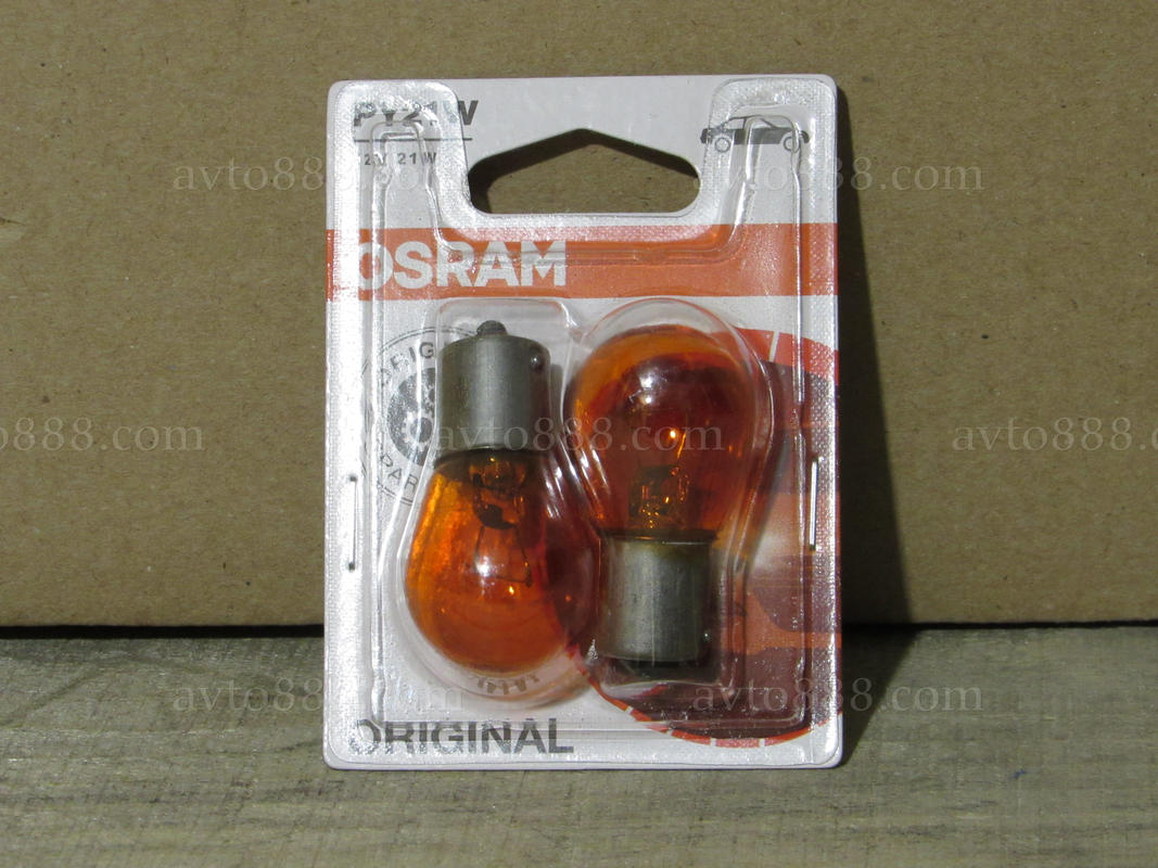 лампочка 12v 1к. 21W жовт. "Osram"   -2шт-
